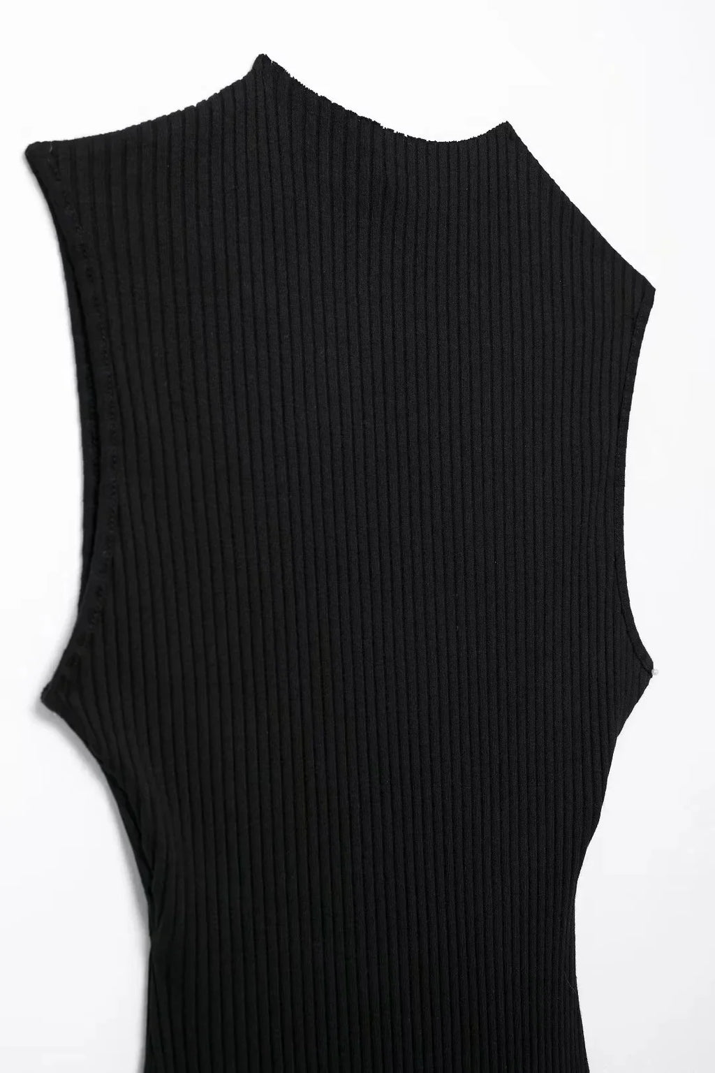 Pink Backless Mini Dress With Turtleneck Sleeveless Party