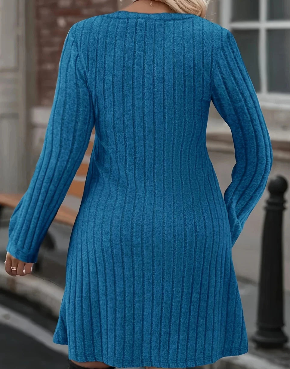 Elegant Loose Fit Printed Dress For Women Casual Summer