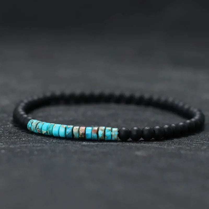Minimalist 4mm Emperor Onyx Bead Bracelet for Meditation and Yoga Unisex Fashion Jewelry