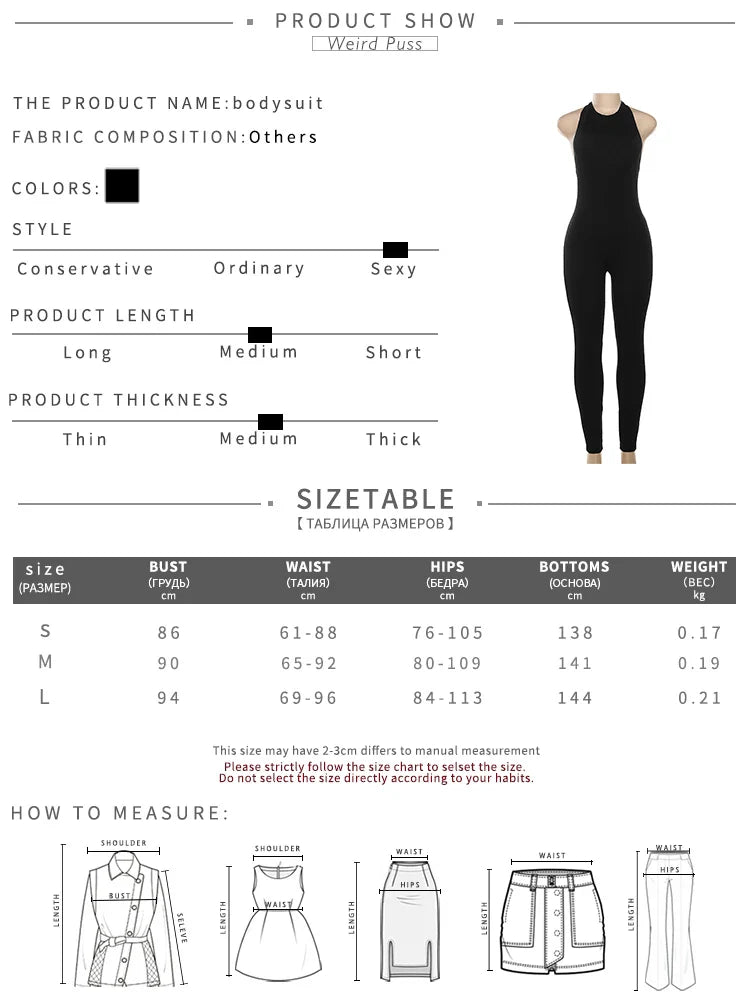 Sexy Backless Halter Bandage Jumpsuit for Women Skinny Stretch Sleeveless Clubwear Workout Fit Overalls