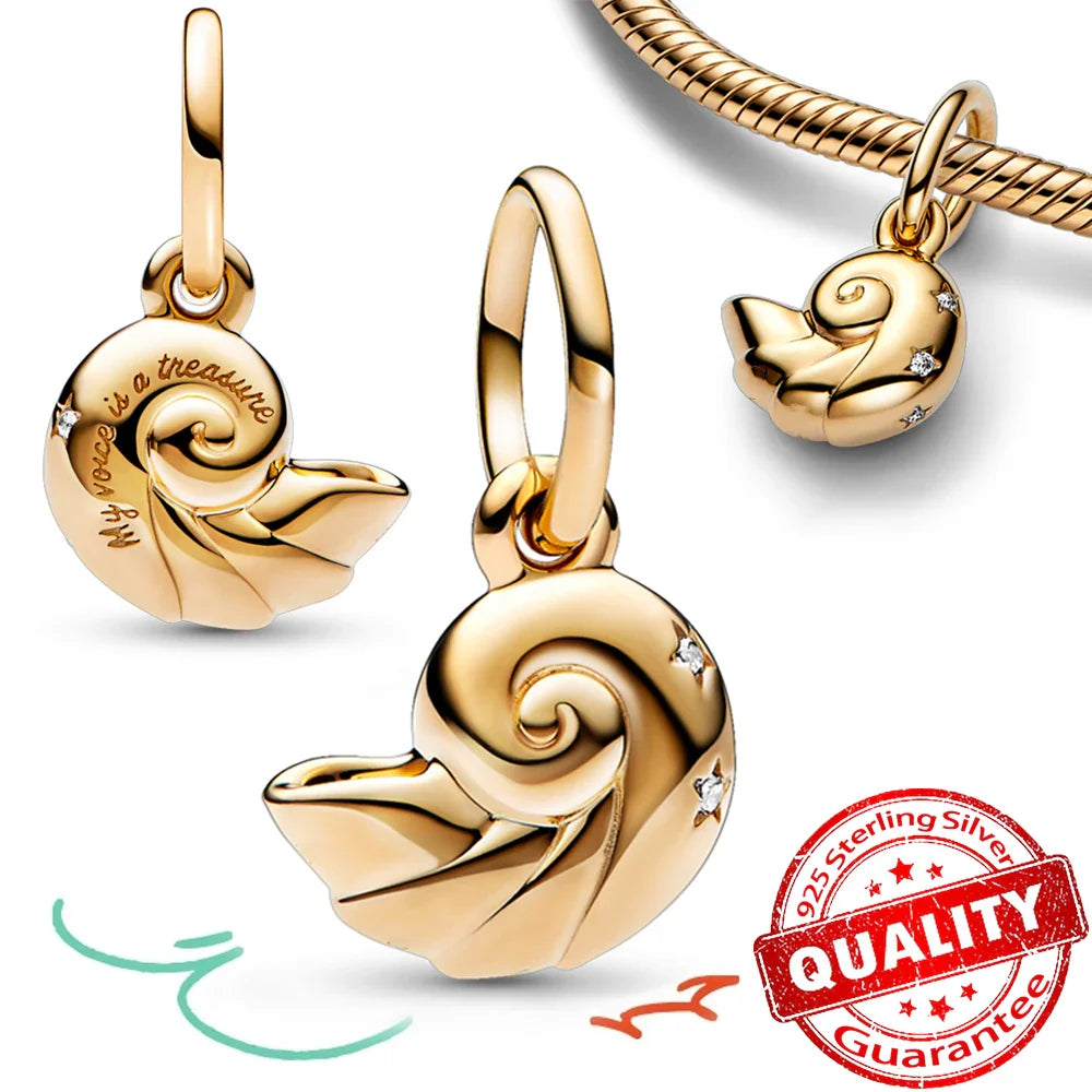 Underwater World 925 Sterling Silver Ocean Animal Pendant for DIY Bracelet or Necklace