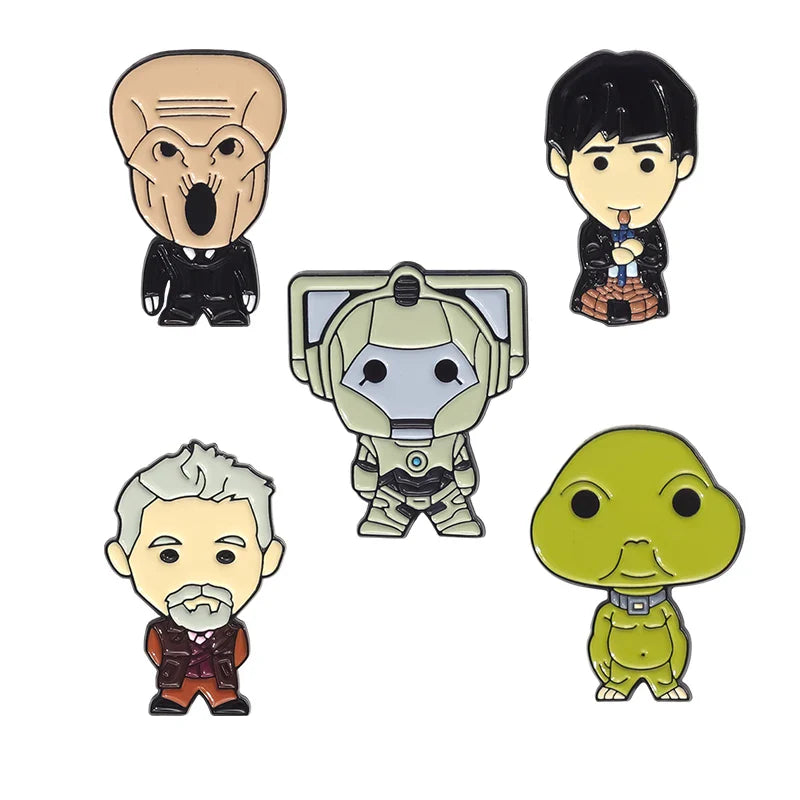 Cute Cartoon Anime Character Enamel Pins Custom Little Monk Brooches Funny Jewelry Gift for Friends