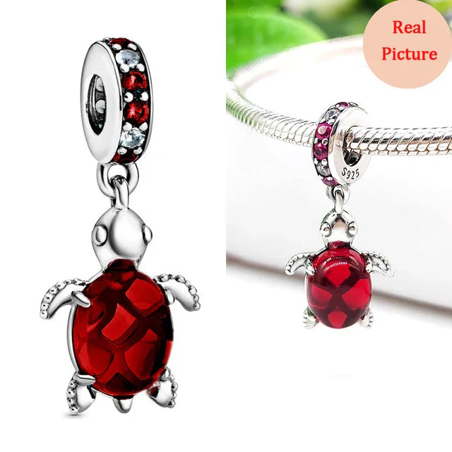 925 Sterling Silver Turtle Charm Pendant for 3mm Bracelets Ideal Gift for Women DIY Jewelry Collection