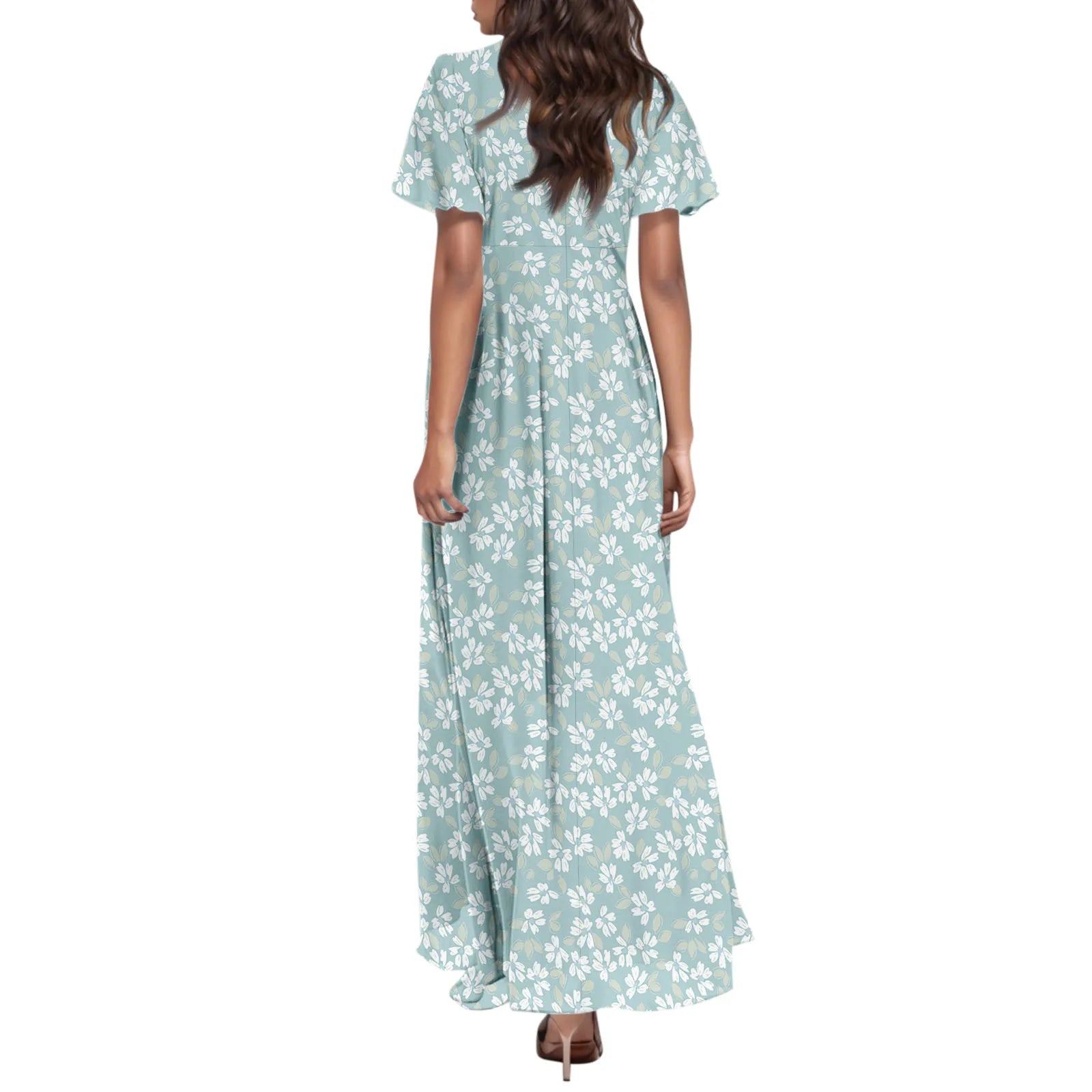 Floral Chiffon Maxi Dress for Summer Wedding Guest Chic