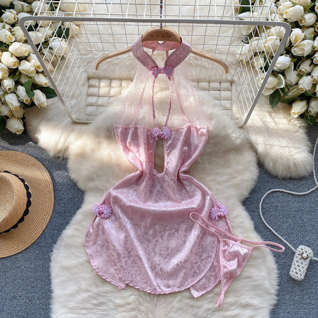 Sexy Anime Cosplay Qipao Bodysuit Nightgown Lingerie