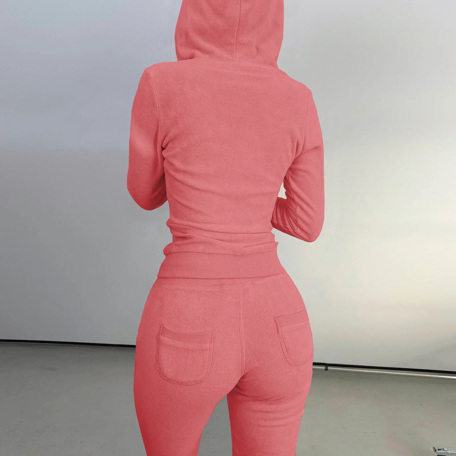 Women Thick Fleece 3 Piece Jogger Sweatsuit Set with Sweatpants, Vest and Hoodie for Fall and Winter
