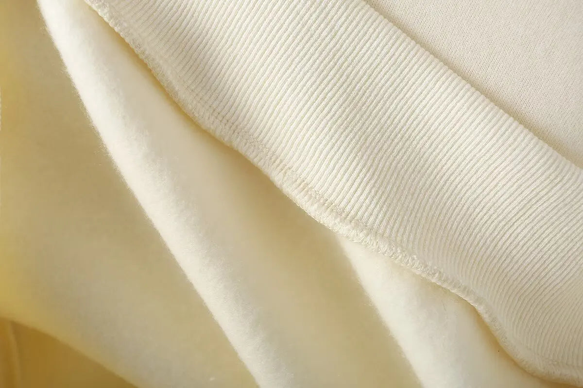 Solid Hoodie Top and Wide Leg Long Pant Set for Women with Elastic Waist and Chic Lace-Up Design