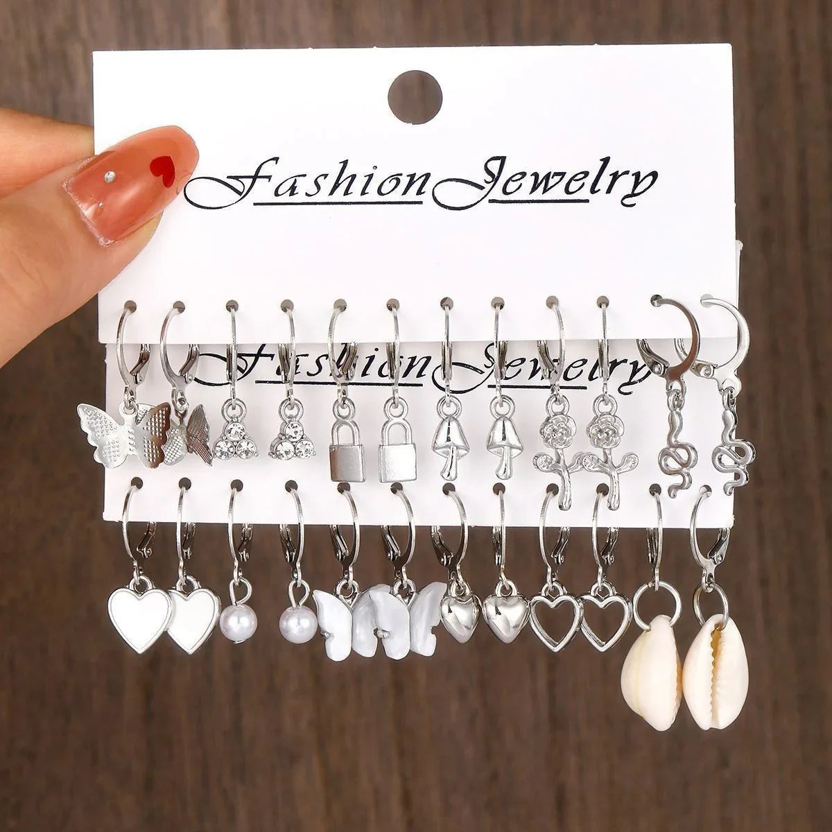 24-Pair Vintage-Inspired Small Hoop Earring Set for Women Elegant Geometric Iron Ear Ornaments for Daily Wear