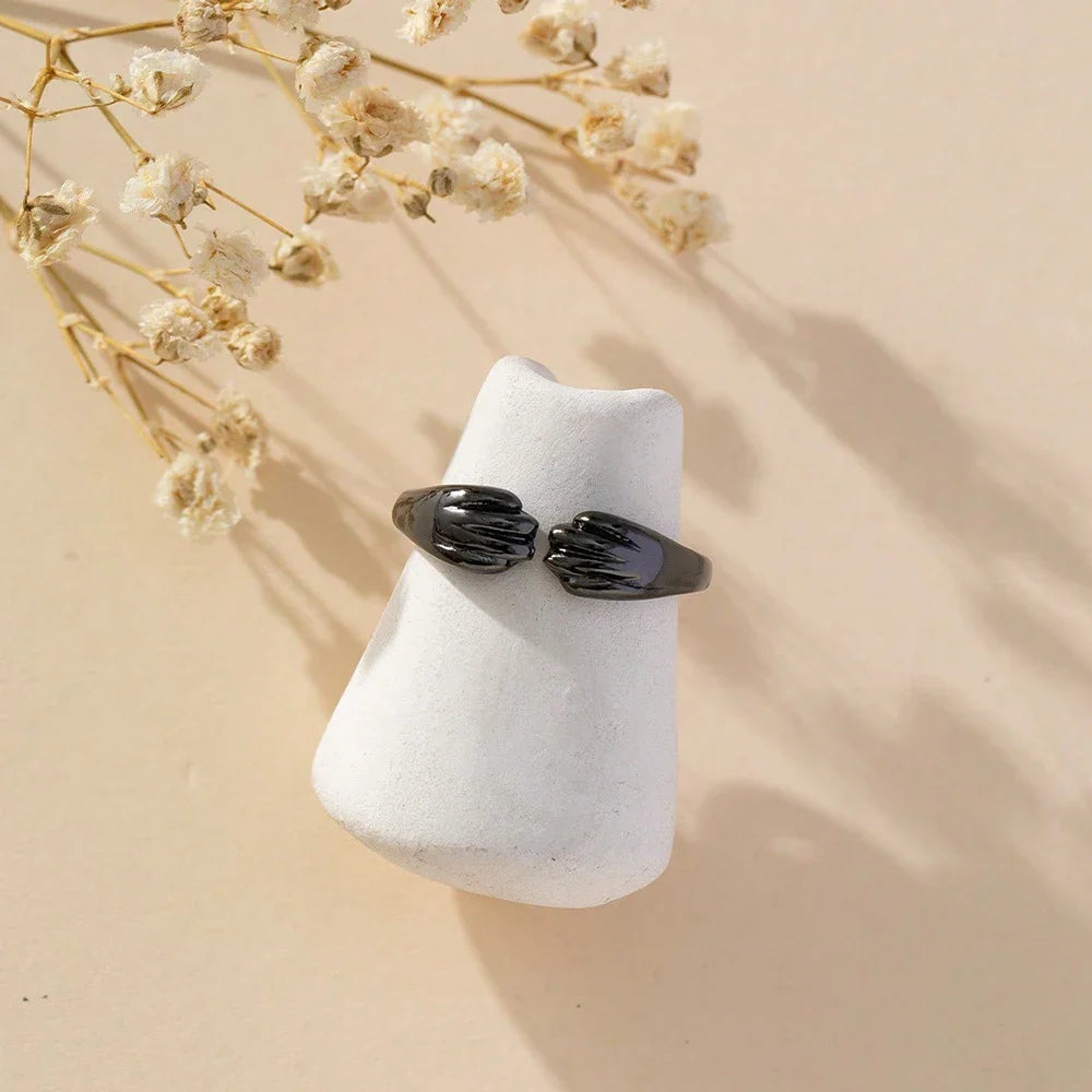 Fashionable Cat and Puppy Paw Print Open Ring for Pet Lovers