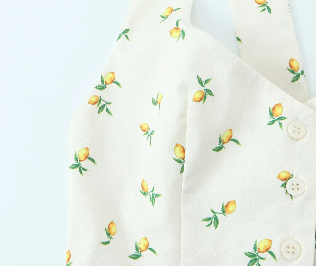 Casual Summer Two Piece Skirt Set for Women Lemon Print Backless Hanging Collar Tank Top with A-Line Mini Skirt Sleeveless Short Top