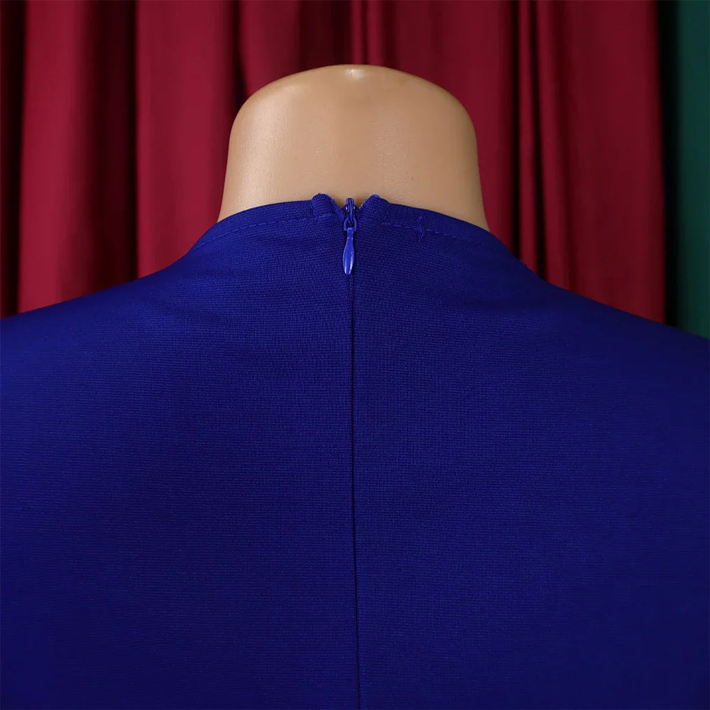 Office Dress For Women Professional O Neck Striped Sheath