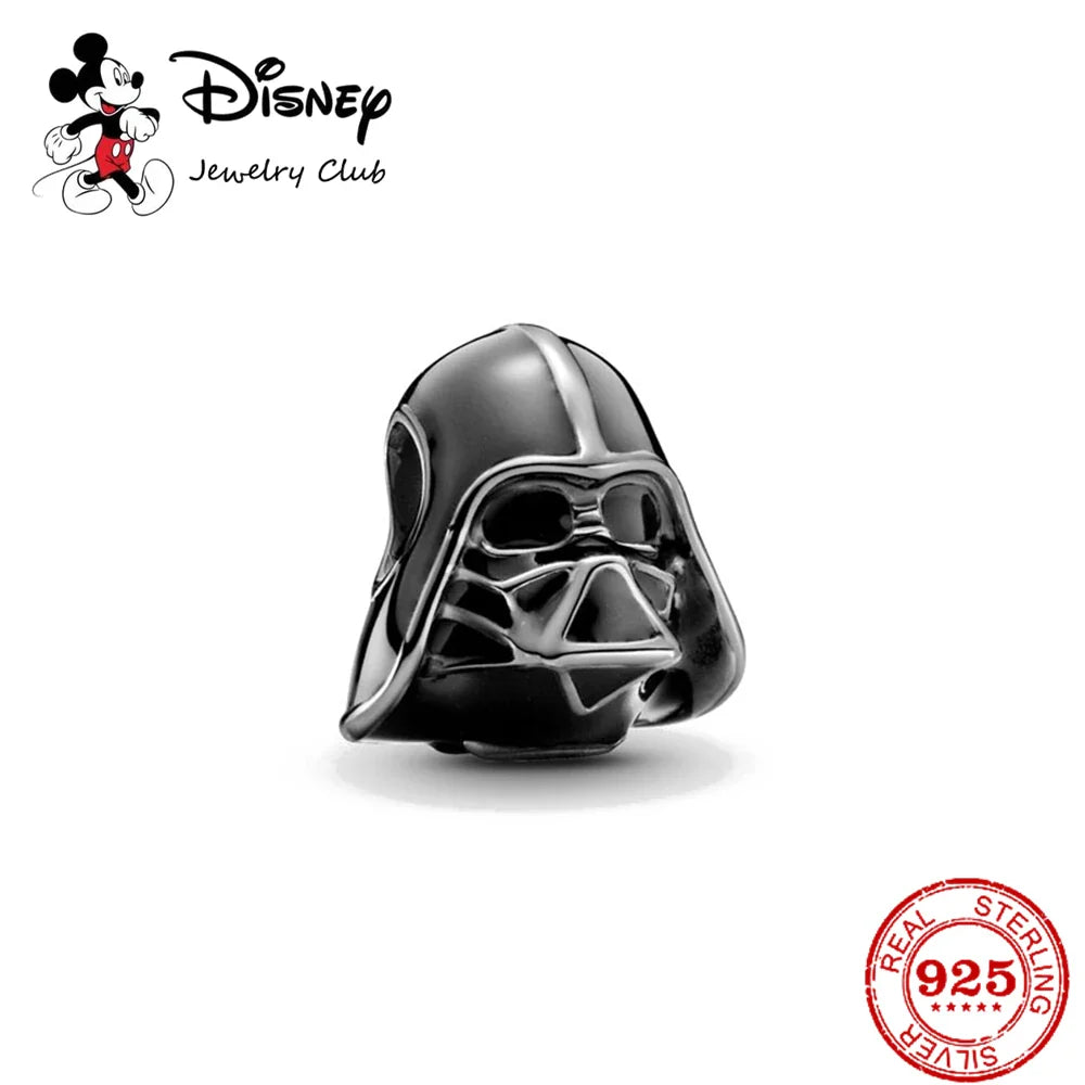 925 Sterling Silver Mickey Minnie Charm Beaded Fit Snake Bracelet DIY Ladies Jewelry