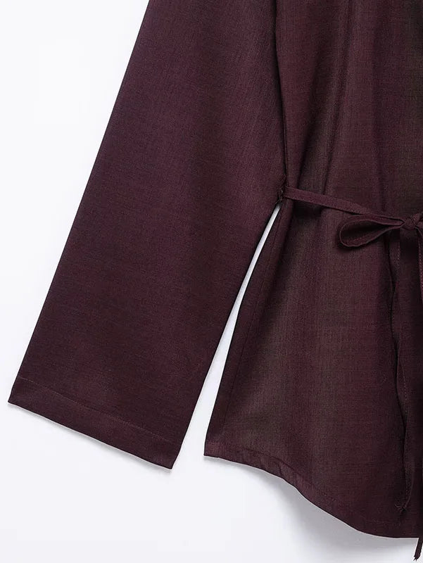 Women's Spring Two Piece Suit Set with Loose Fit Blazer and Wide Leg Pleated Trousers, Casual Chic Ensemble with Belt and Button Detail