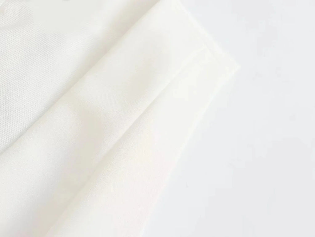 Casual Solid Color V Neck Sleeveless Single Breasted Vest With Elegant Mid Waist Wide Leg Pants Set