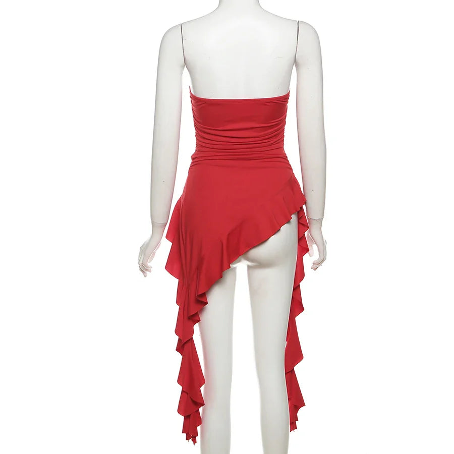 Autumn Solid Tassel Wrap Dress For Women Short Length