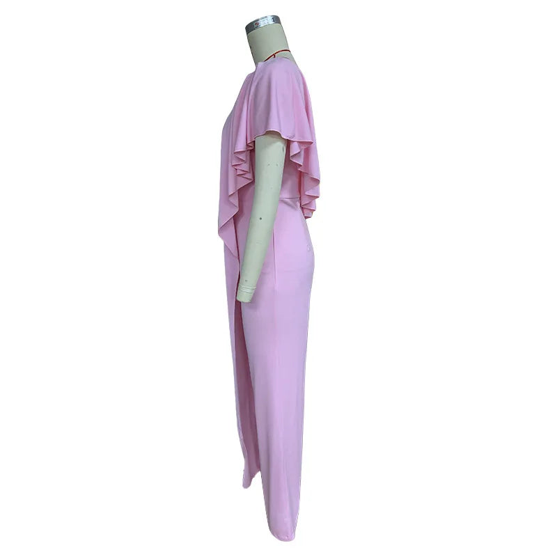 Sleeveless Slash Neck Women's Jumpsuit with Ruffle Details Casual Summer Romper Overalls for Nightclub Party Streetwear