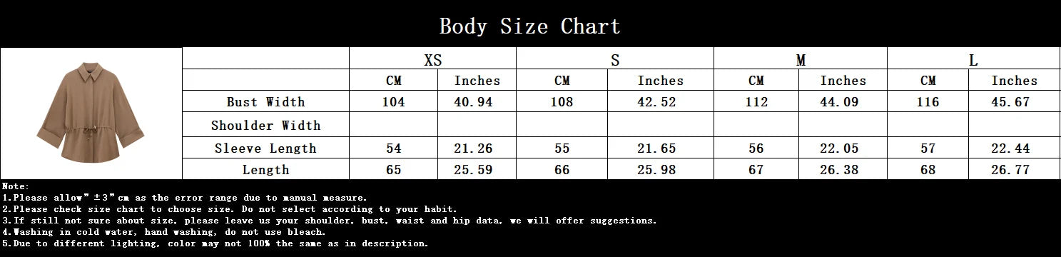 Women Casual Brown Lace-Up Waist Shirt and High Waist Wide Leg Pants Set for Spring Fashion