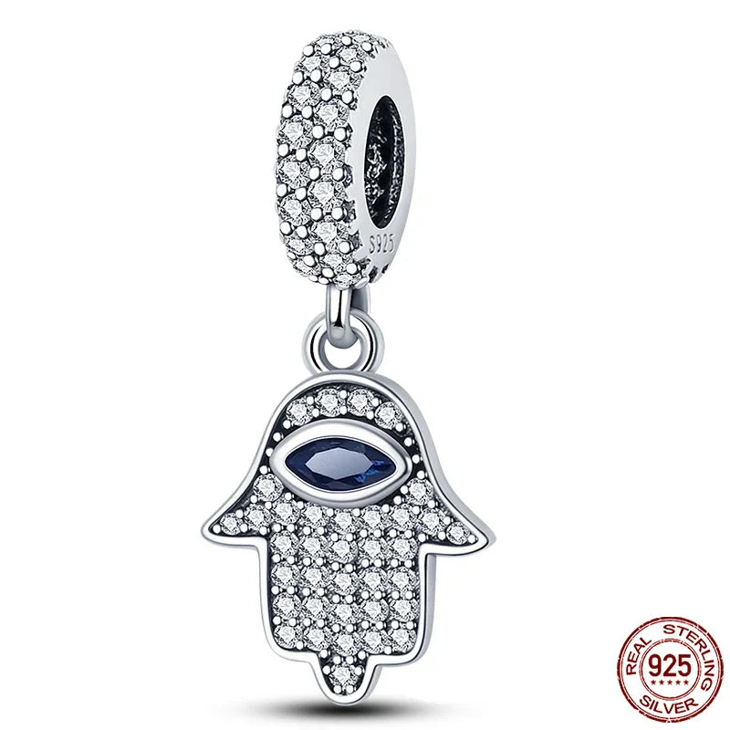 925 Silver Devil's Eye Charms Beads for Women DIY Jewelry Making