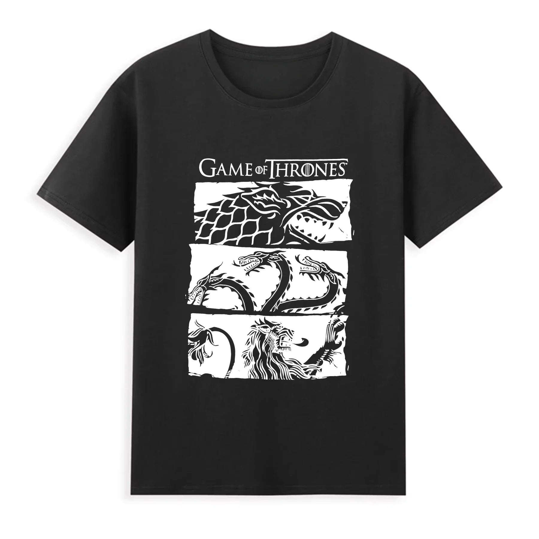 Game of Thrones Winter Is Coming T-Shirt Short-Sleeved Streetwear Tee for Men and Women