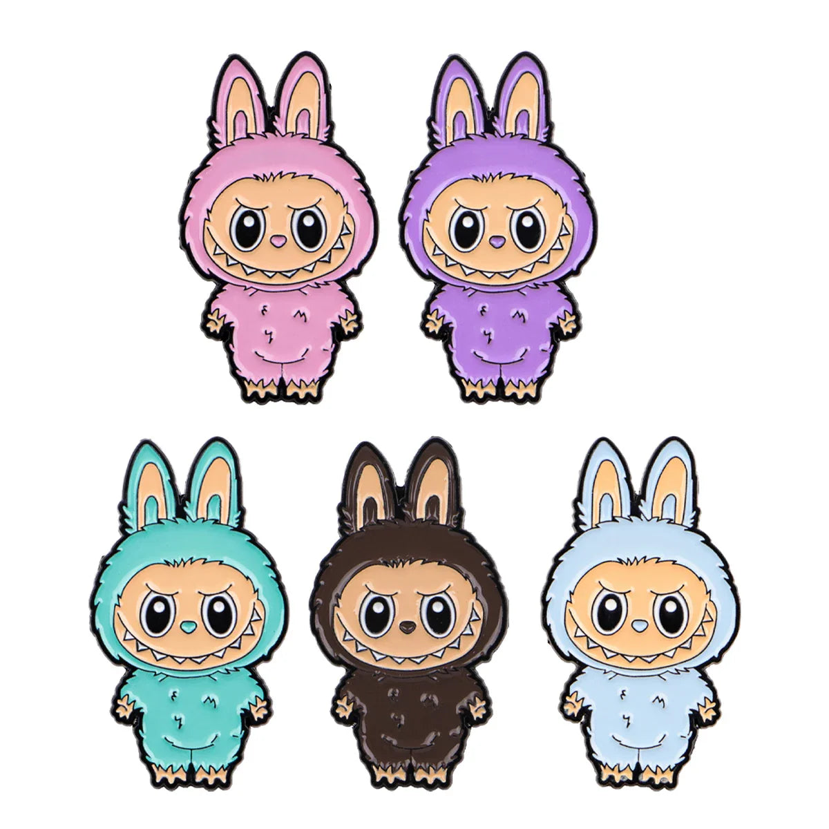 Cute Monster Enamel Pins for Cartoon Anime Lovers - Genie Pin Badge for Backpacks, Lapel Brooch, and Fashion Accessories