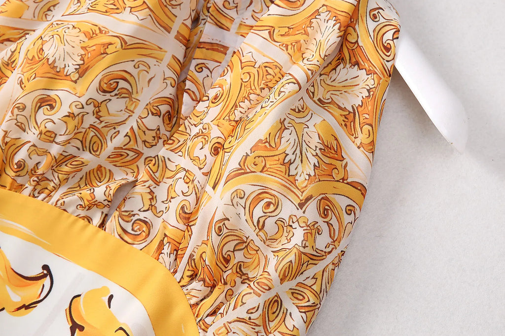 Summer Halter Backless Printed Luxury Dress Sleeveless