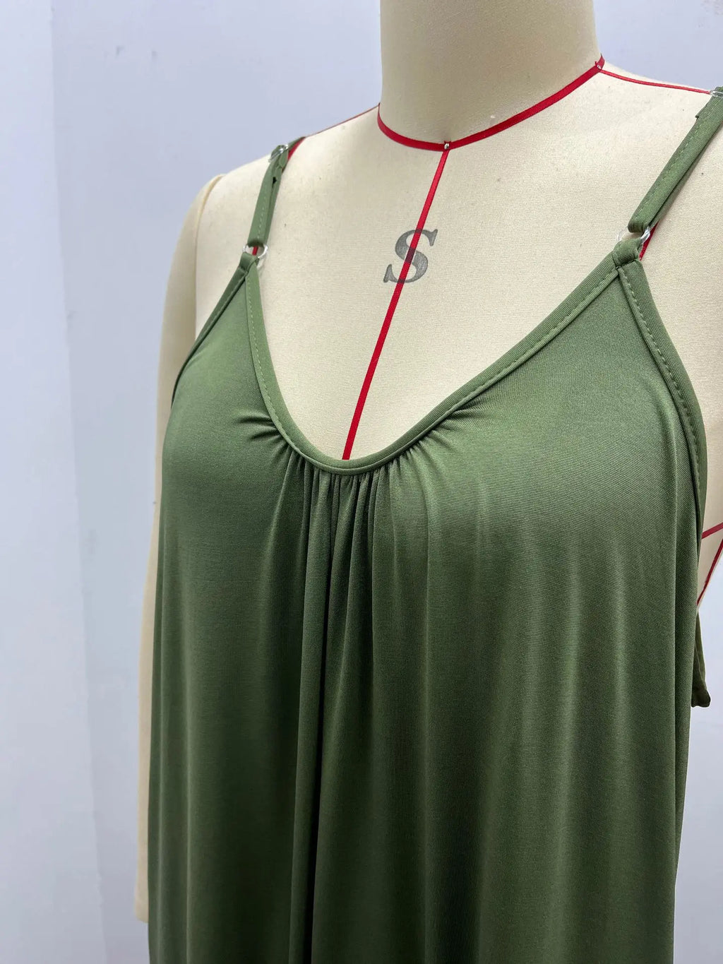 Women's Summer Strap Jumpsuit with Solid Color Design and Convenient Side Pockets Casual Lightweight Romper