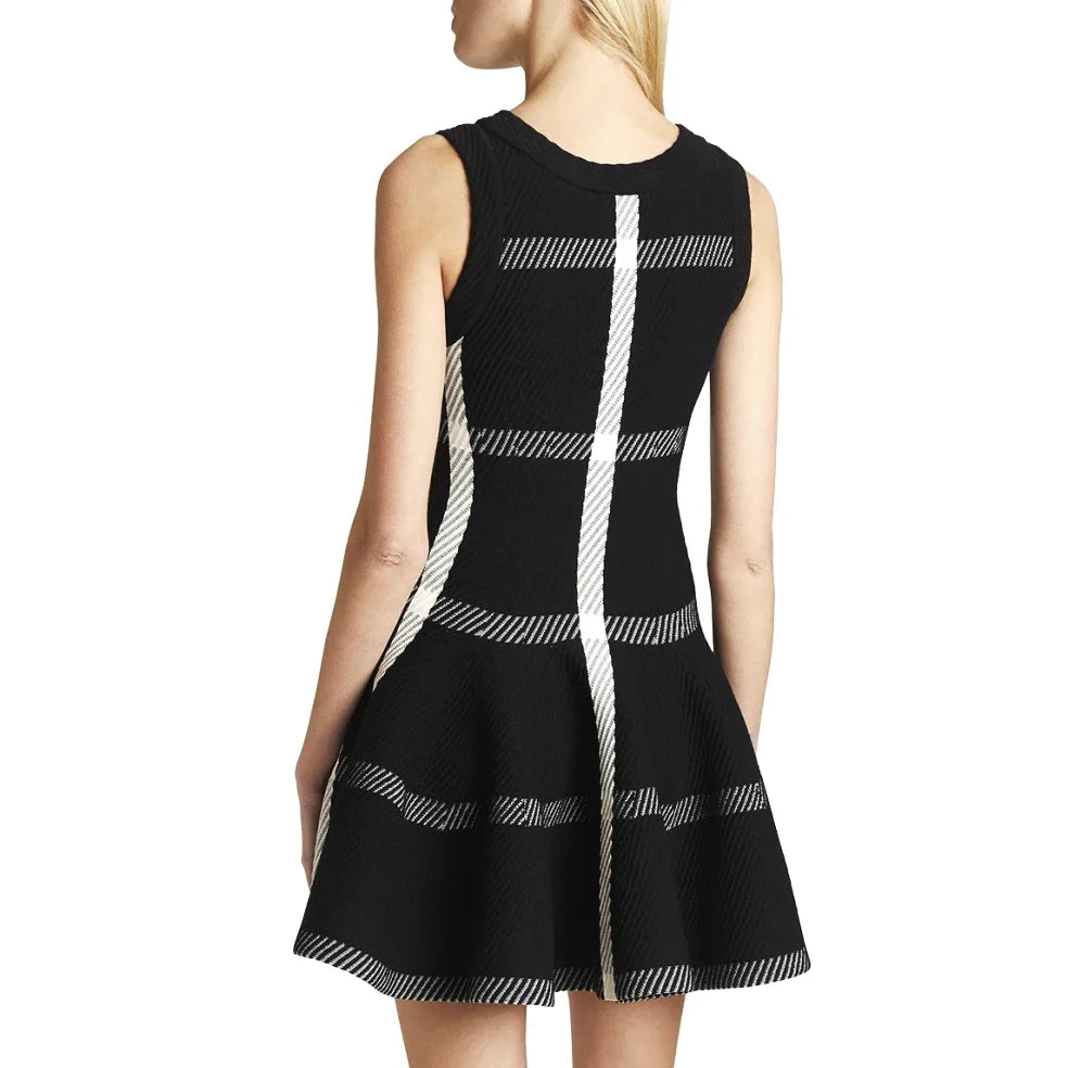 Elegant Black Knit Dress For Women Sleeveless Party Dress