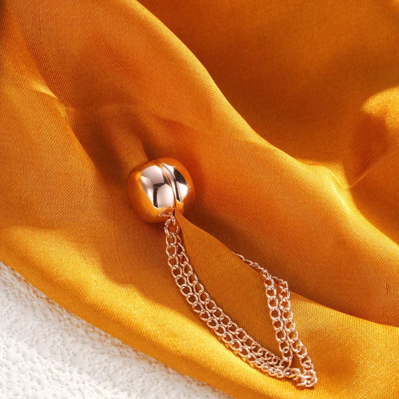 Exquisite Chain Magnetic Buckle Clip for Clothing Accessories and Scarves