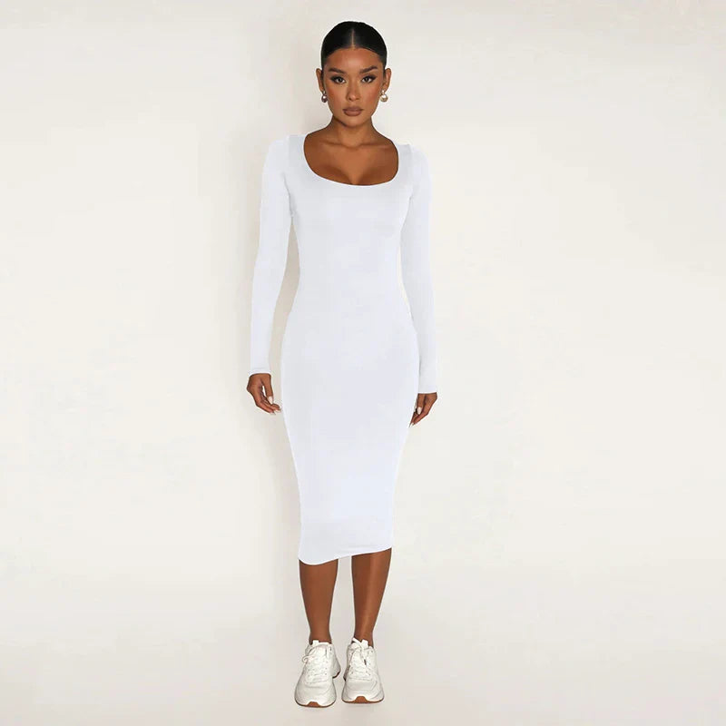 Velvet Bodycon Dress For Women Long Sleeve Party Clubwear