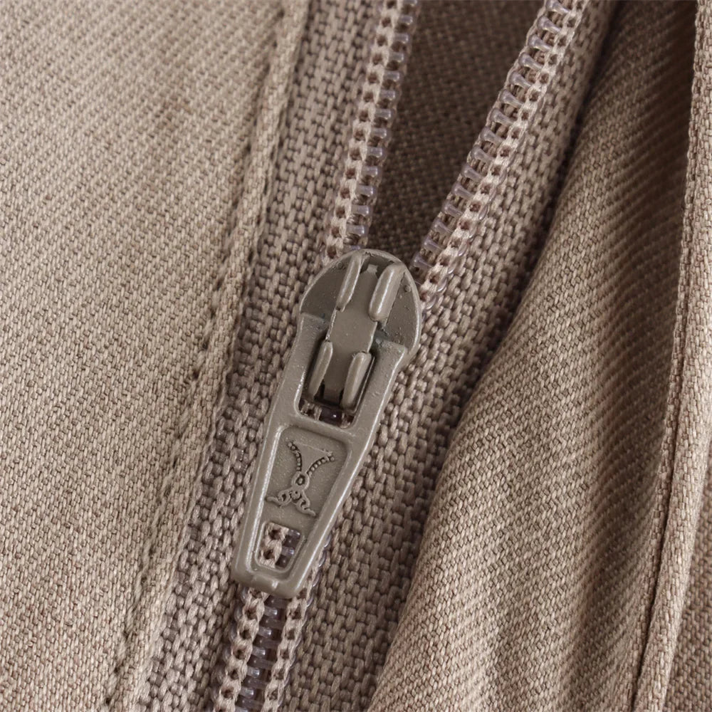 Women's Fashion Casual Double Pocket Coat and High Waist Wide Leg Pants Set