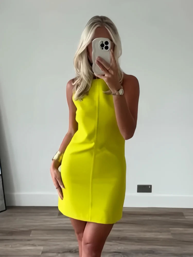 Elegant Women's Sleeveless Dress Slim Fit For Spring