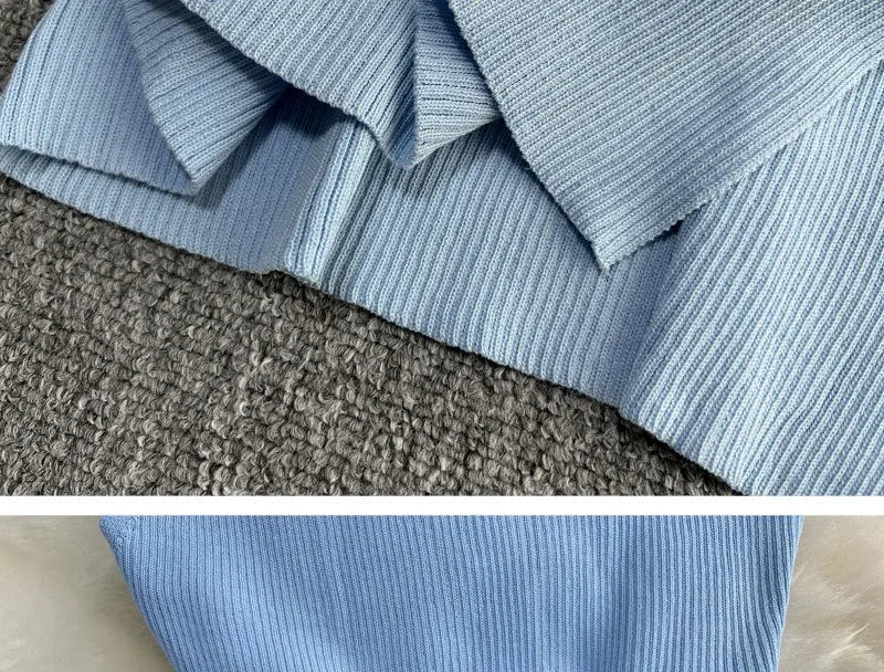 Knot Hollow Out Waist Knitted Bodycon Maxi Dress For Women