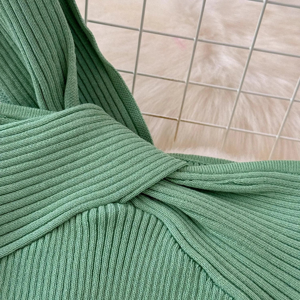 One Shoulder Bodycon Dress For Women Knitted Black Sundress