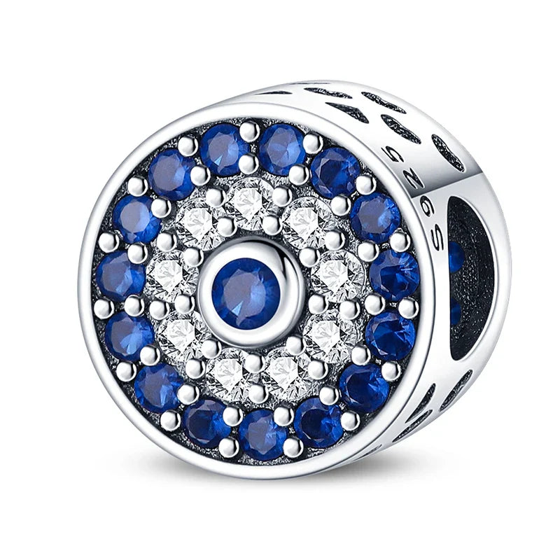925 Silver Devil's Eye Charms Beads for Women DIY Jewelry Making