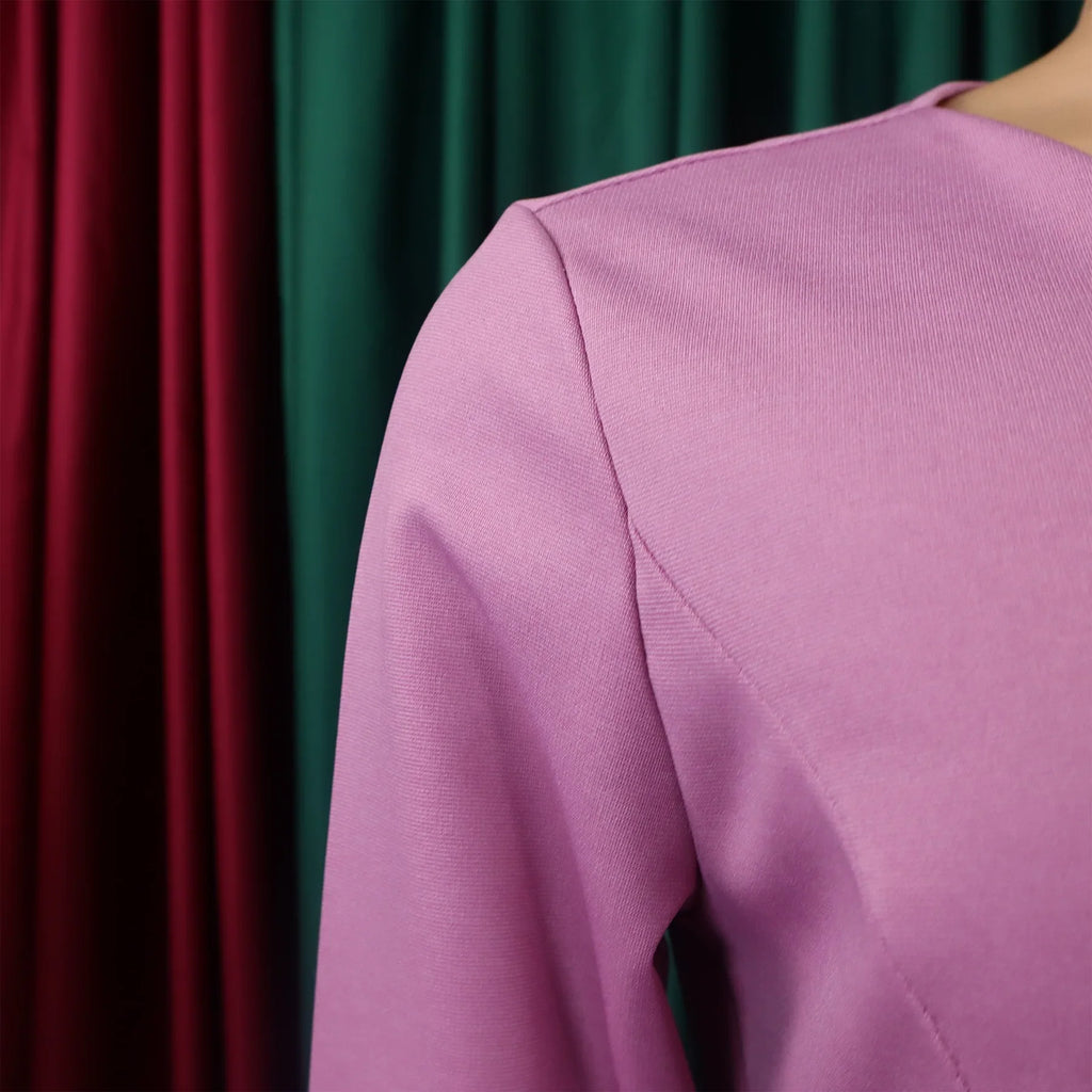 Women's Office Dress Sheath Belted Mid Calf Formal Wear