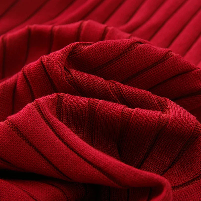 Ribbed Knit Bodycon Wrap Dress With Split Hem For Summer