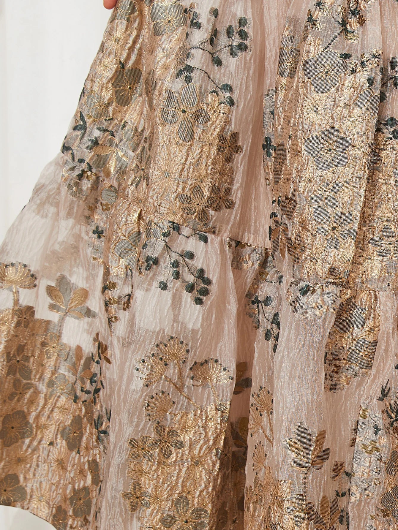 Embroidered Organza Backless Halter Dress For Summer Beach