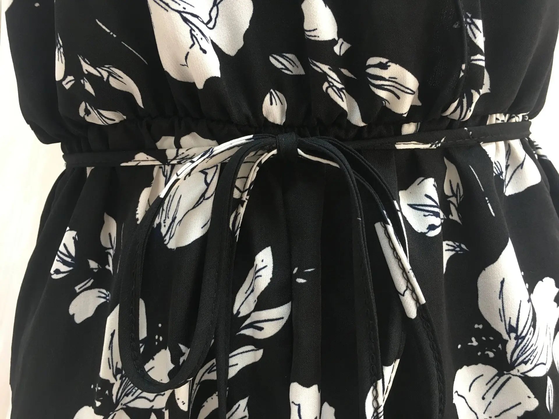 Women's Spring Summer Camisole Jumpsuit with Cross-Back Lace-Up Design and Sexy V-Neck Printed Romper