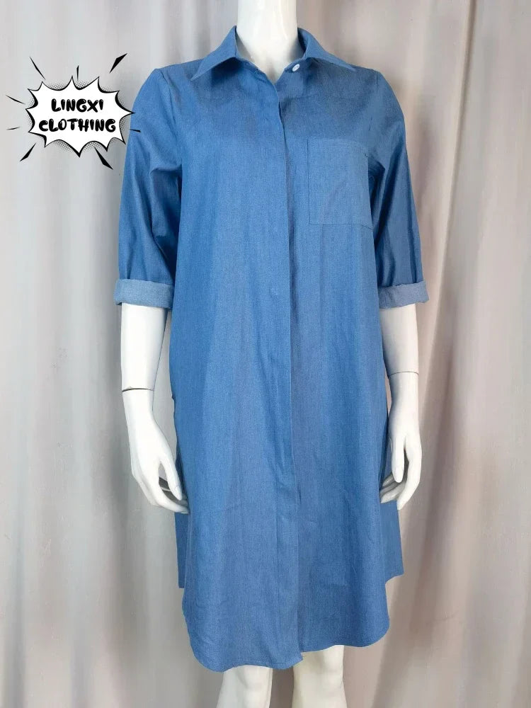 Cowboy Style Long Sleeve Black Dress For Women Retro Chic