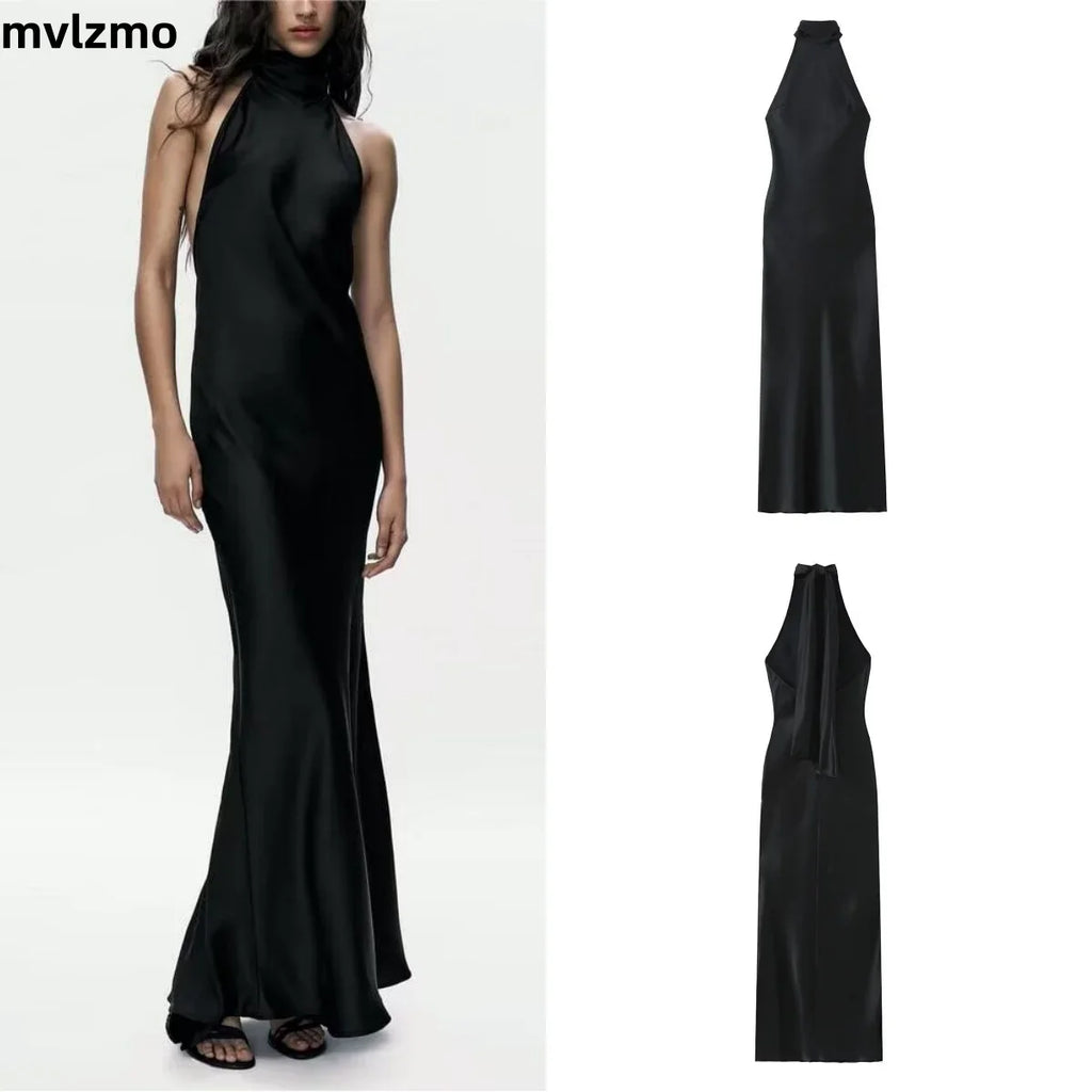 Backless Bodycon Maxi Dress For Women Irregular Club Party