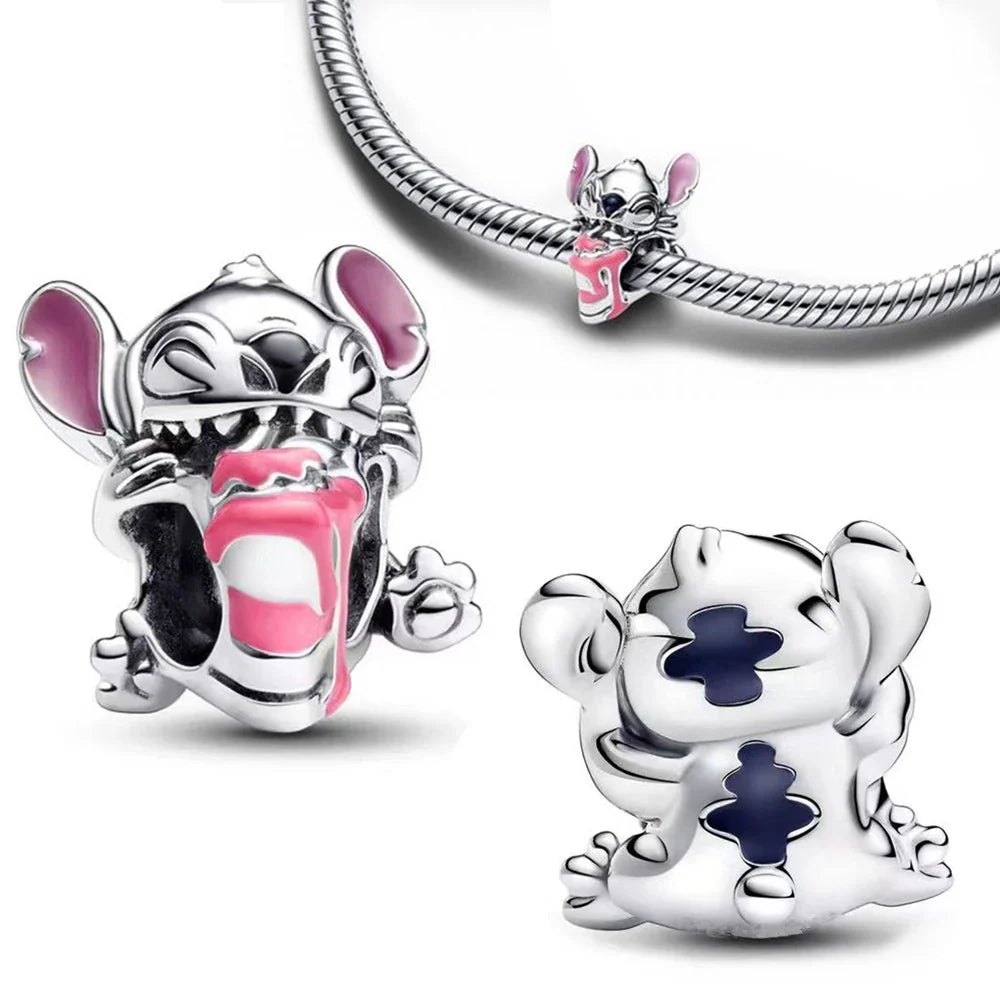 Lilo and Stitch Charms Silver 925 for Bracelet Jewelry Making Gift for Women