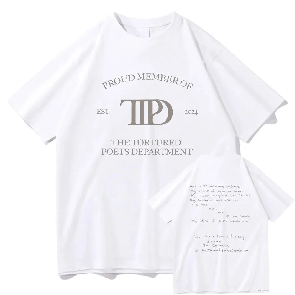 Tortured Poet Department Retro T-Shirt for Women in High-Quality Cotton