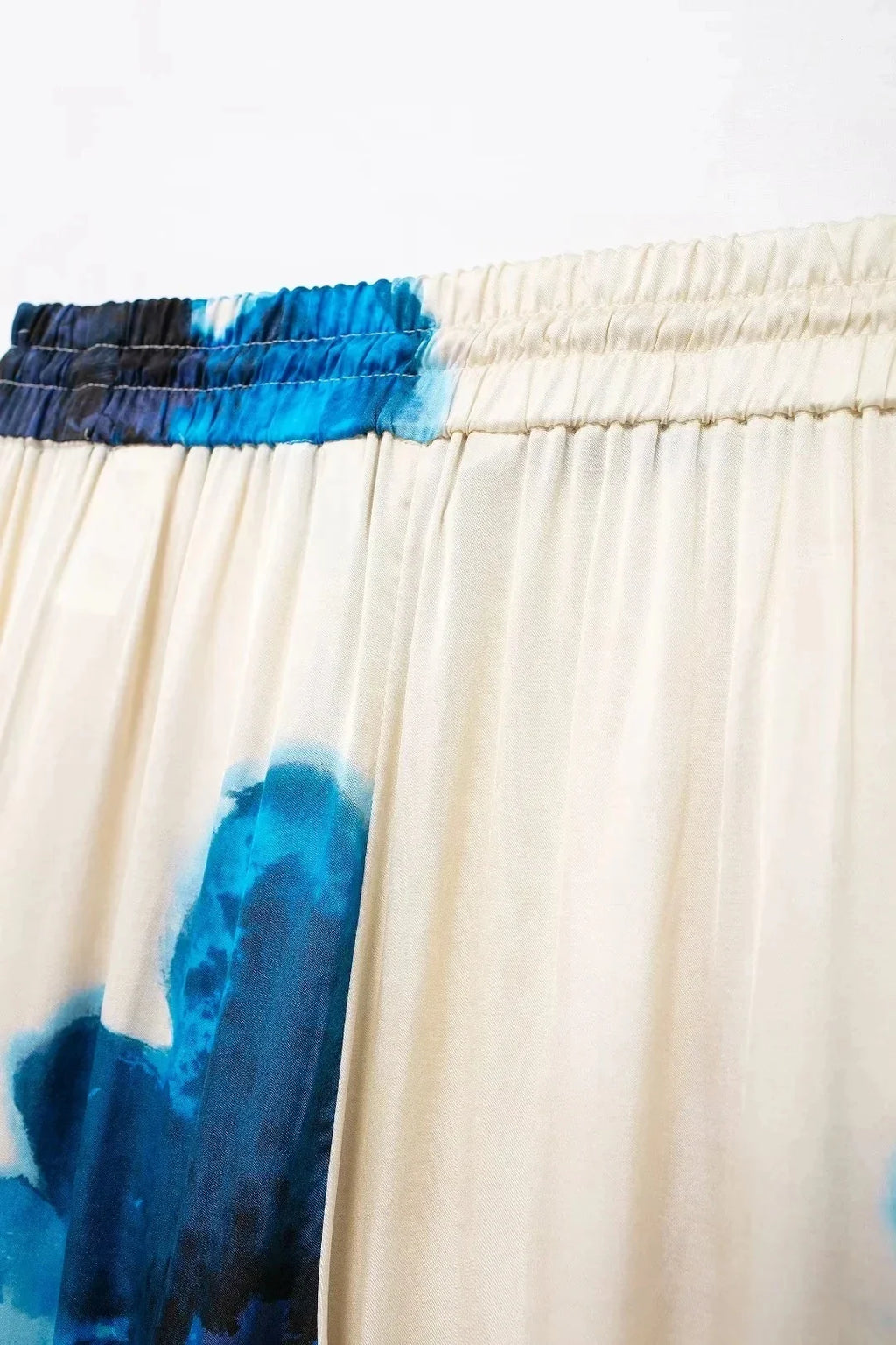 Elegant Floral Print 2 Piece Women's Suit with Long Sleeve Lapel Blouse and Drawstring Wide Leg Pants Casual Outfit