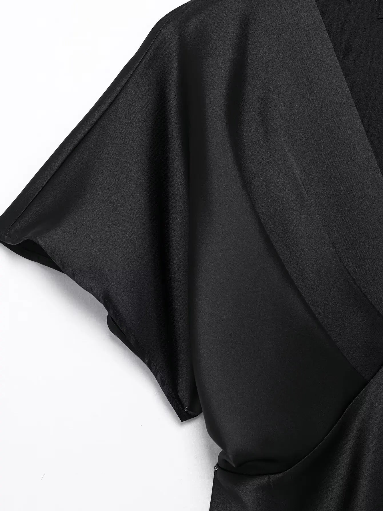 Satin V Neck Long Dress For Women Elegant Party Gown