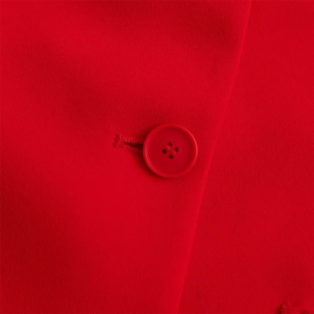 Women's Fashion Elegant Commuting Two-Piece Set Featuring Tailored Tight Suit Coat and Wide Pleated Short Skirt