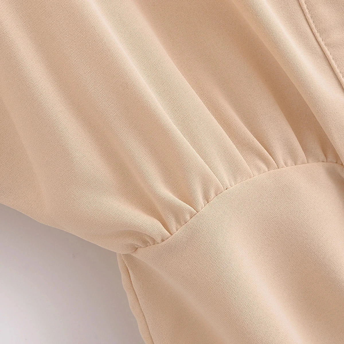 Women Elegant Solid Waist Draped V Neck Evening Dress