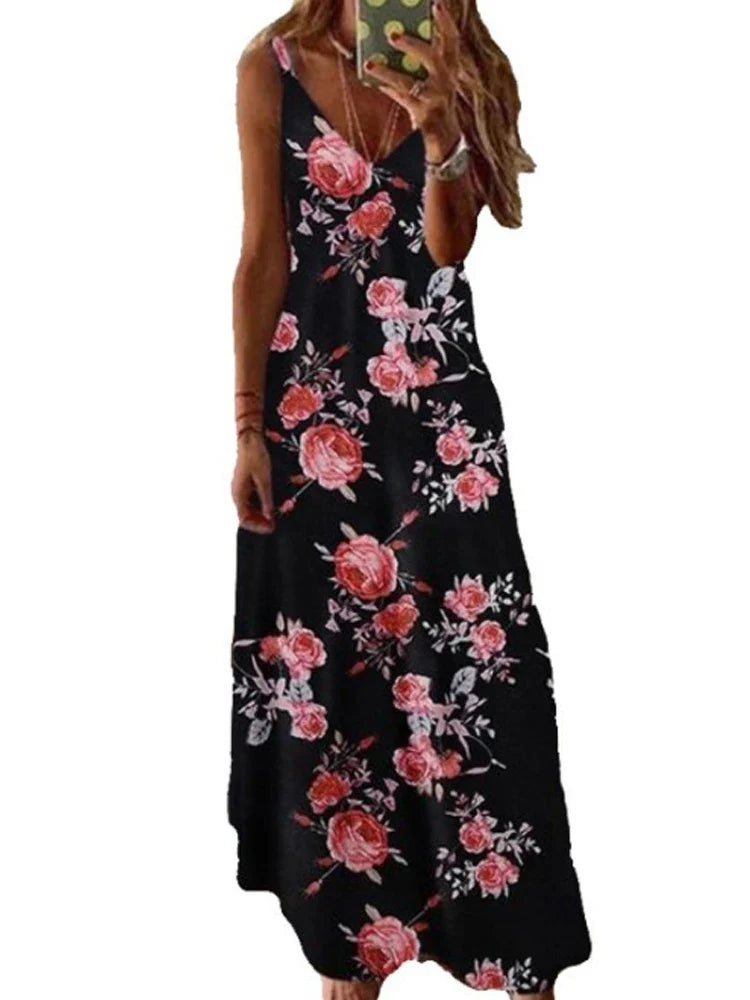 Slim Fit Sleeveless V Neck Green Slip Dress for Women