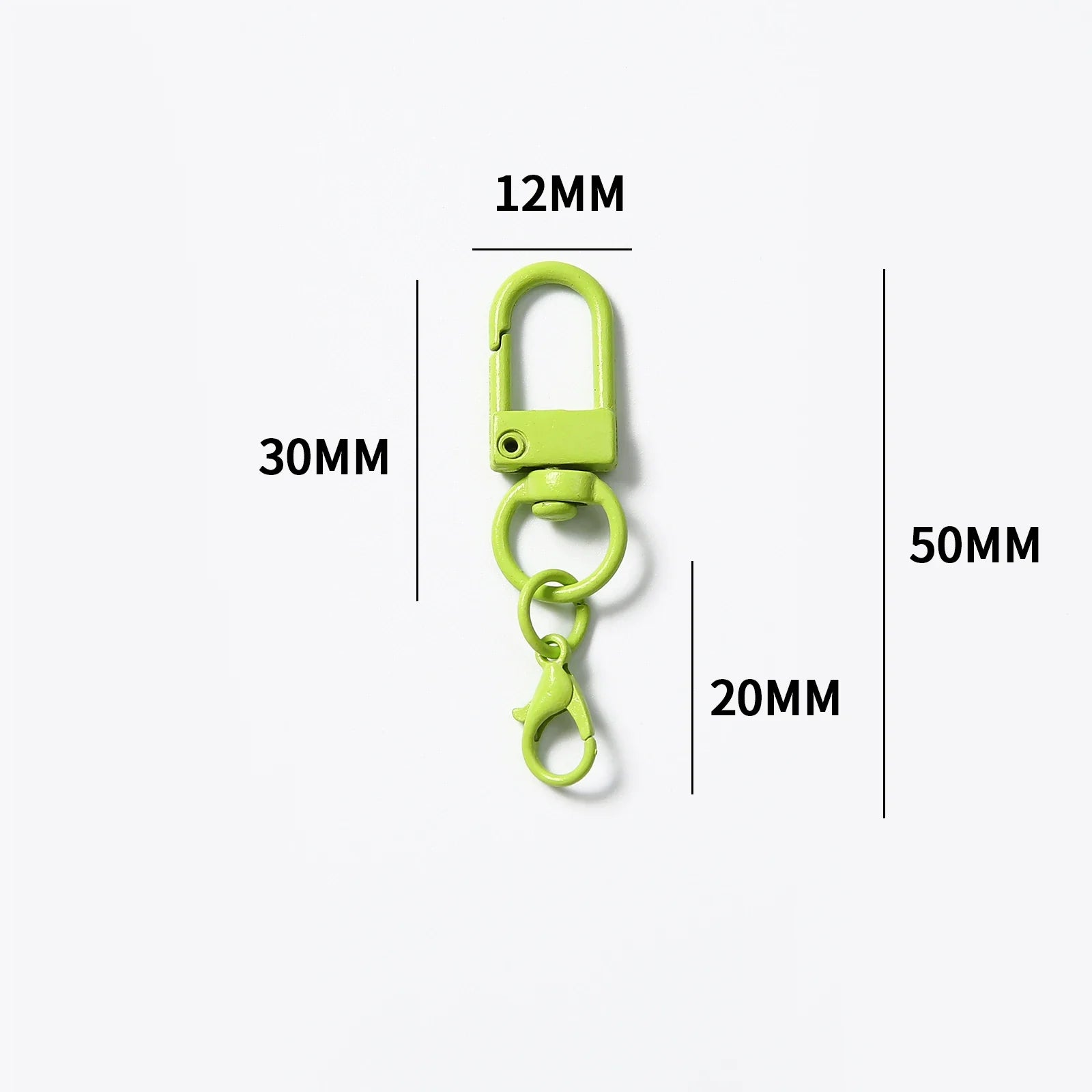 Colorful Carabiner Clasp Key Chain Rotating Keyrings for DIY Key Chain Bags and Pendants Accessories 10 50 100 Pcs Set