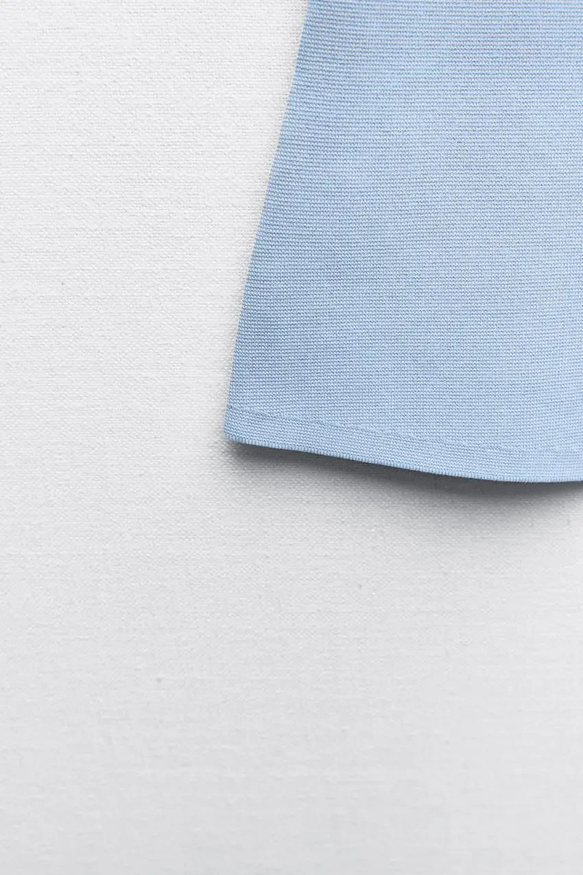 Women's Knit Tailored Cardigan and Skirt Set V-Neck Long Sleeve Jacket with High Waist Elastic A-Line Mini Skirt Stylish Two-Piece Outfit