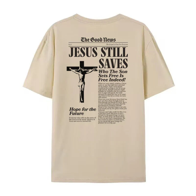 Women Retro Fashion Christian Bible Verse T-Shirt Unisex Oversized Harajuku Graphic Tee Faith Top Gifts